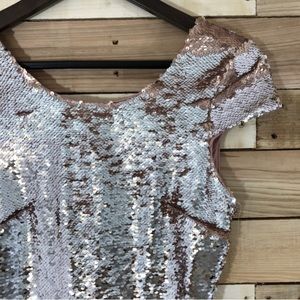 Gianni Bini rose gold sequin dress
